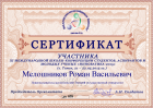 Сертификат Мелошникова Романа