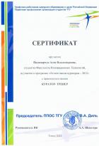 Сертификат Паламарчук Анны